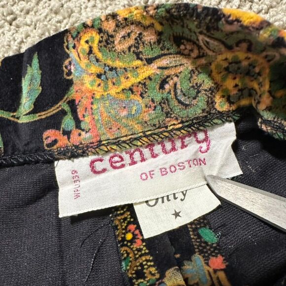 Vintage Century of Boston Union Made Velvet Boho Floral Patchwork Pattern Skirt - Picture 6 of 10